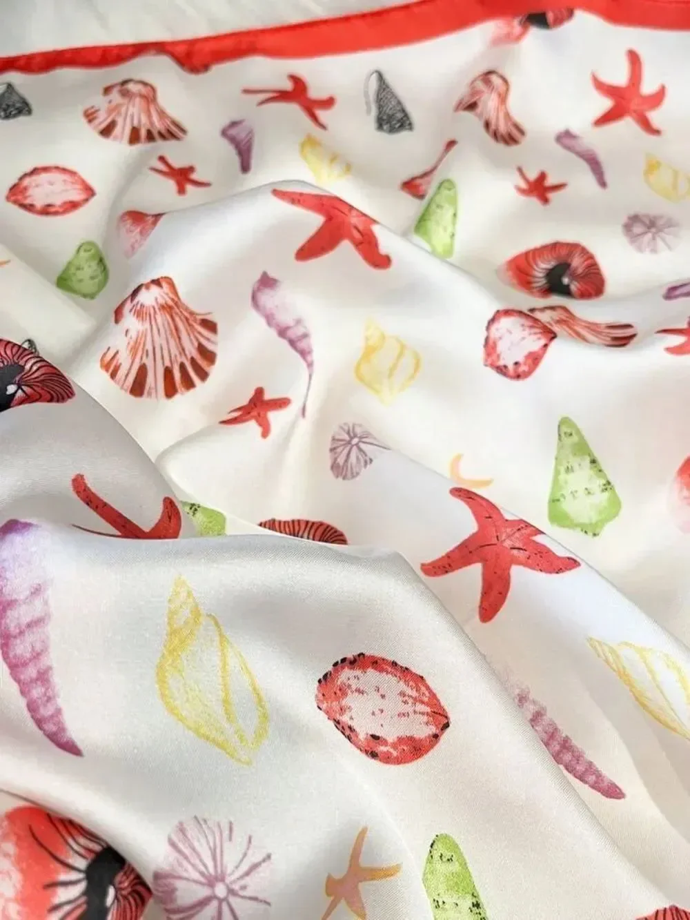 Seashell Print Scarf S195